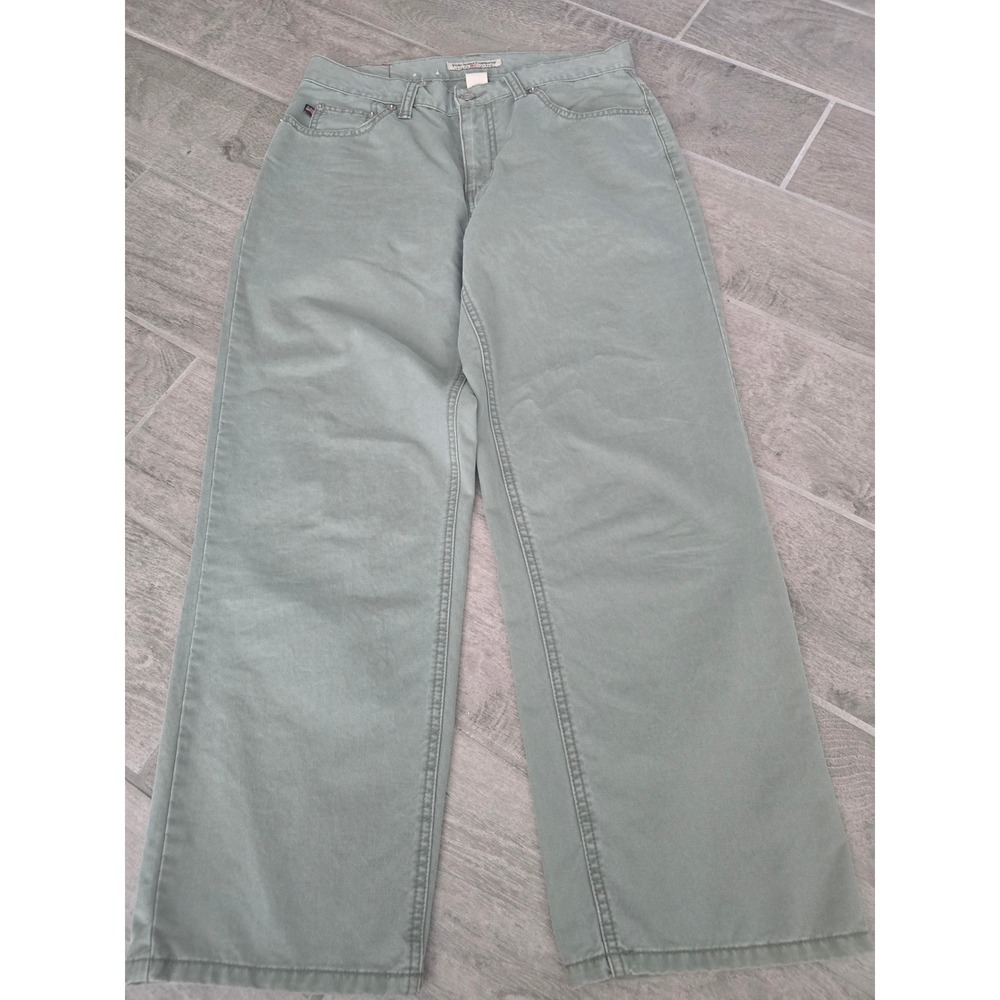 Vintage Polo Jeans Company Ralph Lauren Women Green Leg‎ Crop Ankle Pants Size 4